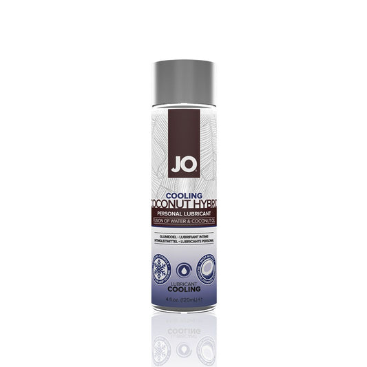 Охолоджувальна змазка-крем з кокосовою олією JO Coconut Hybrid COOLING біла
