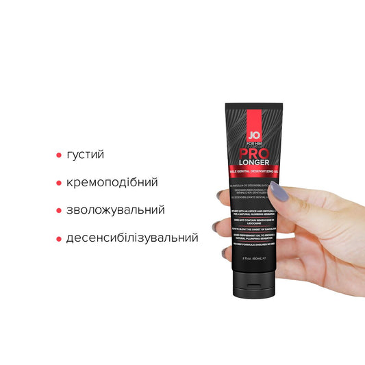 Пролонгер гель JO Prolonger Gel з олією перцевої м’яти, гвоздикового перцю та пачулів