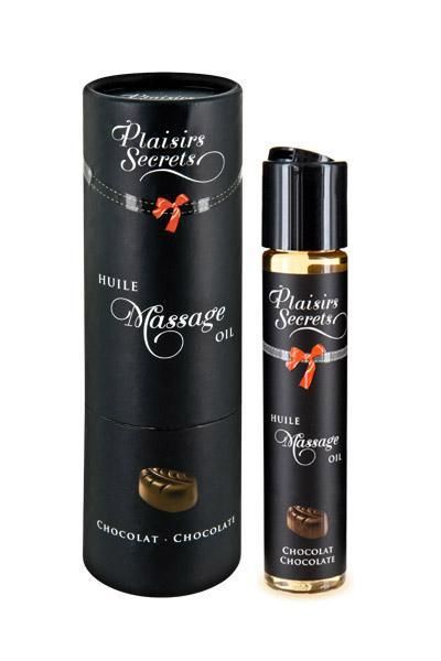 Масажна олія Plaisirs Secrets Chocolate з афродизіаками, їстівна, подарункове паковання