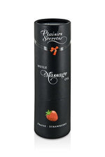 Масажна олія Plaisirs Secrets Strawberry з афродизіаками, їстівна, подарункове паковання