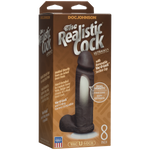 Фалоімітатор Doc Johnson The Realistic Cock 8 inch Black - ULTRASKYN, Vack-U-Lock, діаметр 5,1 см
