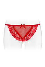 Трусики-стрінги з перлинною ниткою Fashion Secret KATIA Red