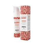 Масажна олія EXSENS Strawberry розігрівальна, без цукру, без парабенів, їстівна