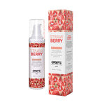 Масажна олія EXSENS Strawberry розігрівальна, без цукру, без парабенів, їстівна