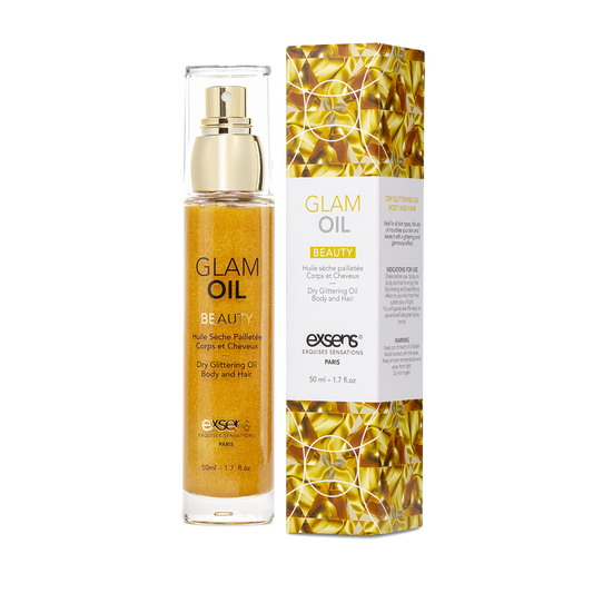 Олія для тіла з блиском EXSENS Glam Oil, з мигдальною олією, без парабенів і феноксіетанолу