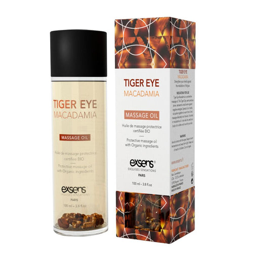Масажна олія EXSENS Tiger Eye Macadamia (захист з тигровим оком), натуральна