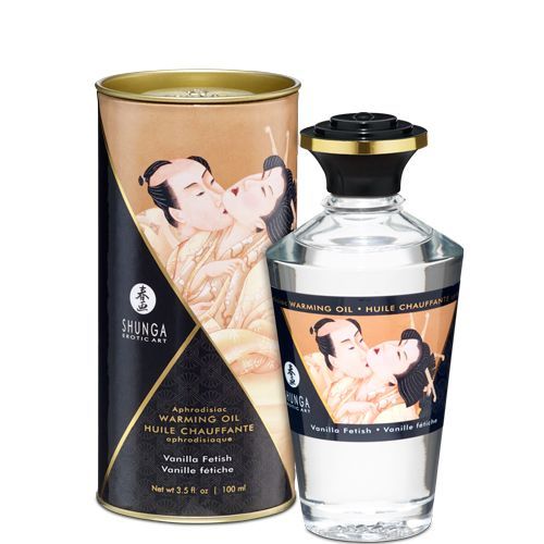 Розігрівальна олія Shunga Aphrodisiac Warming Oil – Vanilla Fetish без цукру, смачна