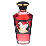 Розігрівальна олія Shunga Aphrodisiac Warming Oil – Sparkling Strawberry Wine без цукру