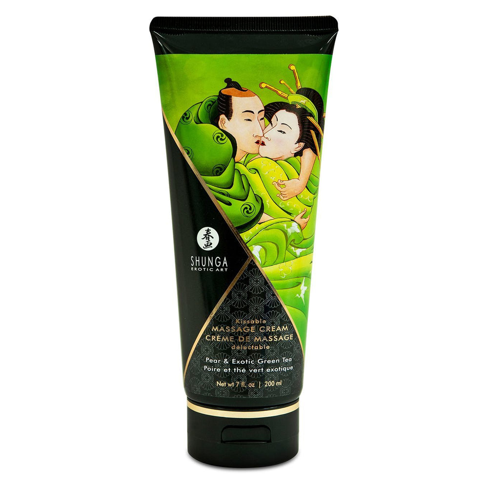 Їстівний масажний крем Shunga Kissable Massage Cream – Pear & Exotic Green Tea