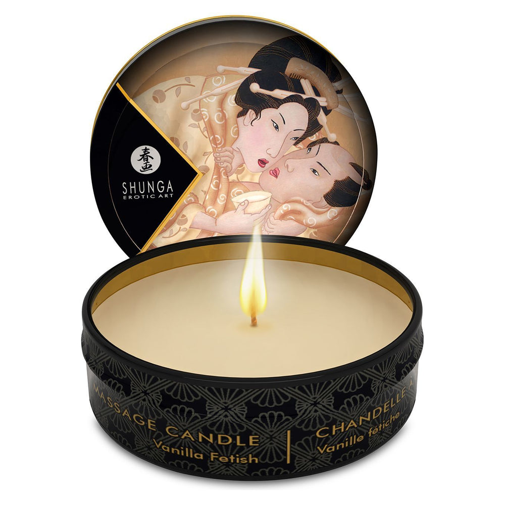 Масажна свічка Shunga Mini Massage Candle – Vanilla Fetish з афродизіаками