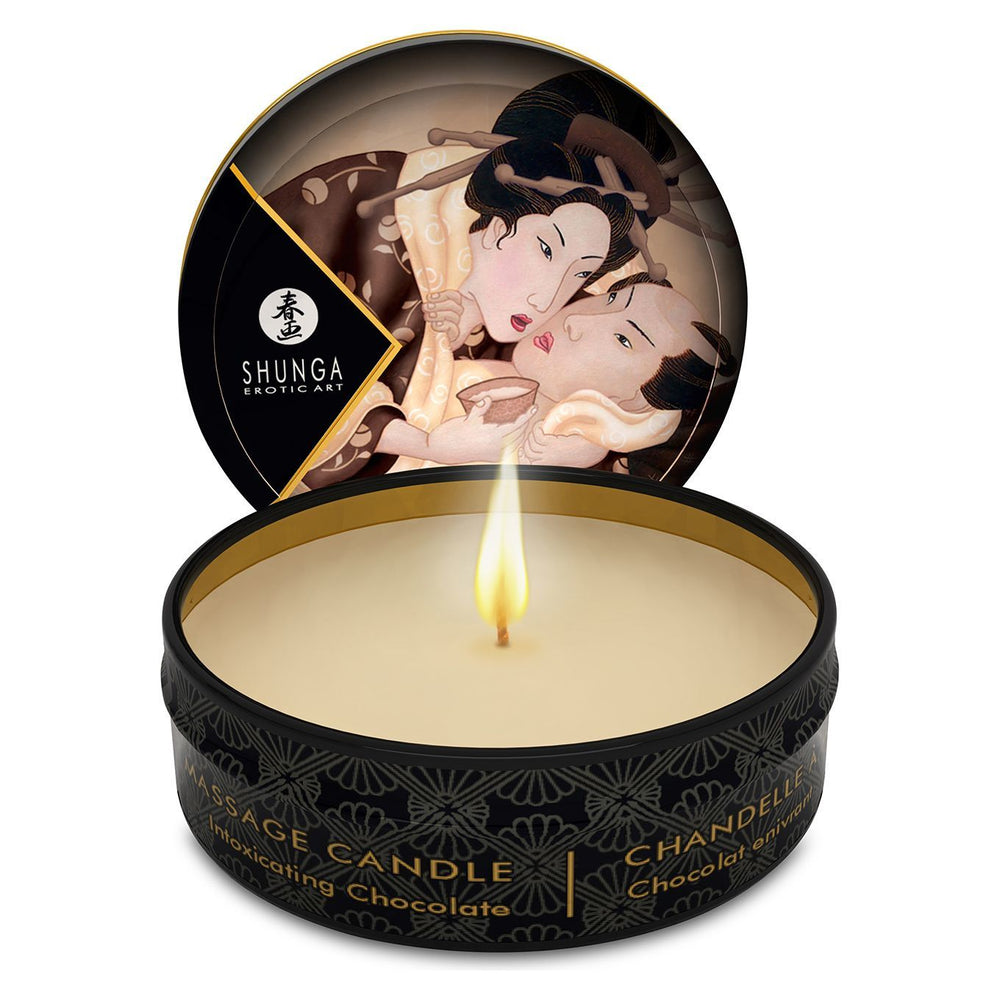 Масажна свічка Shunga Mini Massage Candle – Intoxicating Chocolate з афродизіаками