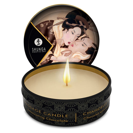 Масажна свічка Shunga Mini Massage Candle – Intoxicating Chocolate з афродизіаками