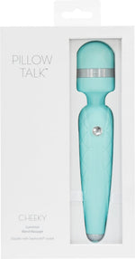 Розкішний вібромасажер PILLOW TALK - Cheeky Teal з кристалом Swarovski, плавне підвищення потужності