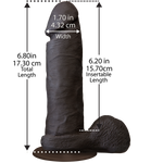 Фалоімітатор Doc Johnson The Realistic Cock 6 inch Black - ULTRASKYN, Vac-U-Lock, діаметр 4,3 см