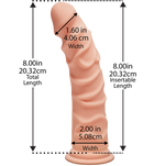 Фалоімітатор Doc Johnson The D - Ragin D - 8 Inch Without Balls - ULTRASKYN, діаметр 5,1 см