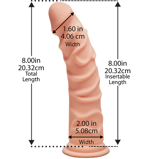 Фалоімітатор Doc Johnson The D - Ragin D - 8 Inch Without Balls - ULTRASKYN, діаметр 5,1 см