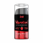 Рідкий вібратор Intt Vibration Strawberry, густий гель, дуже смачний, діє до 30 хвилин