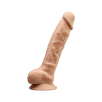 Фалоімітатор SilexD Vetus Flesh (MODEL 1 size 8in), двошаровий, силікон + Silexpan, діаметр 4,2см