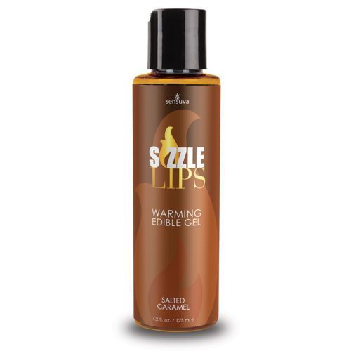 Зігрівальний масажний гель Sensuva Sizzle Lips Salted Caramel, без цукру, їстівний