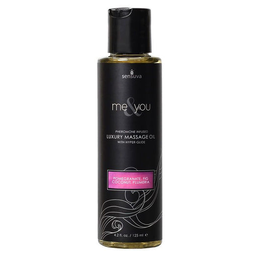 Масажна олія Sensuva Me&You Pomegranate, Fig, Coconut & Plumeria з феромонами
