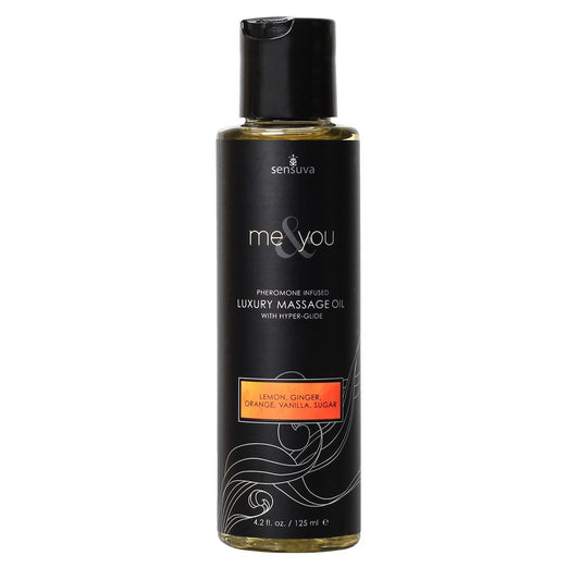 Масажна олія Sensuva Me&You Lemon, Ginger, Orange, Vanilla & Sugar із феромонами