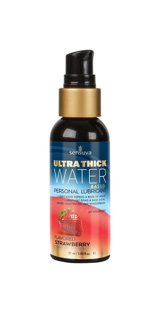 Густа змазка на водній основі Sensuva UltraThick Water-Based Strawberry без парабенів