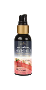 Змазка водно-силіконова Sensuva Hybrid Strawberry без цукру, можна для оральних пестощів