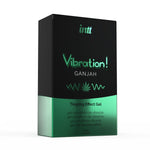 Рідкий вібратор Intt Vibration Ganjah, густий гель, незвичайний смак, діє до 30 хвилин