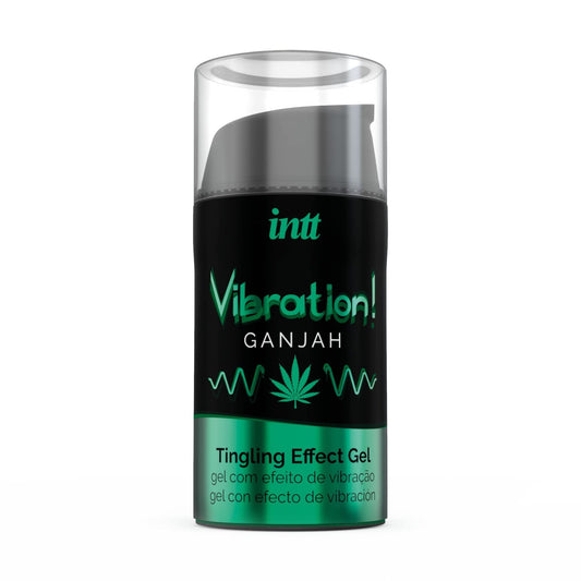 Рідкий вібратор Intt Vibration Ganjah, густий гель, незвичайний смак, діє до 30 хвилин