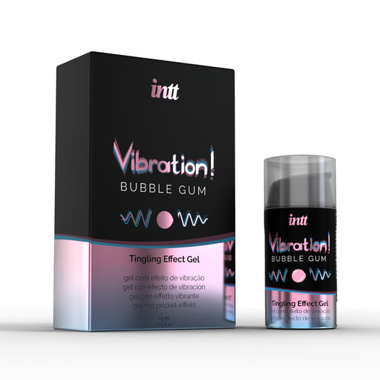 Рідкий вібратор Intt Vibration Bubble Gum, густий гель, дуже смачний, діє до 30 хвилин
