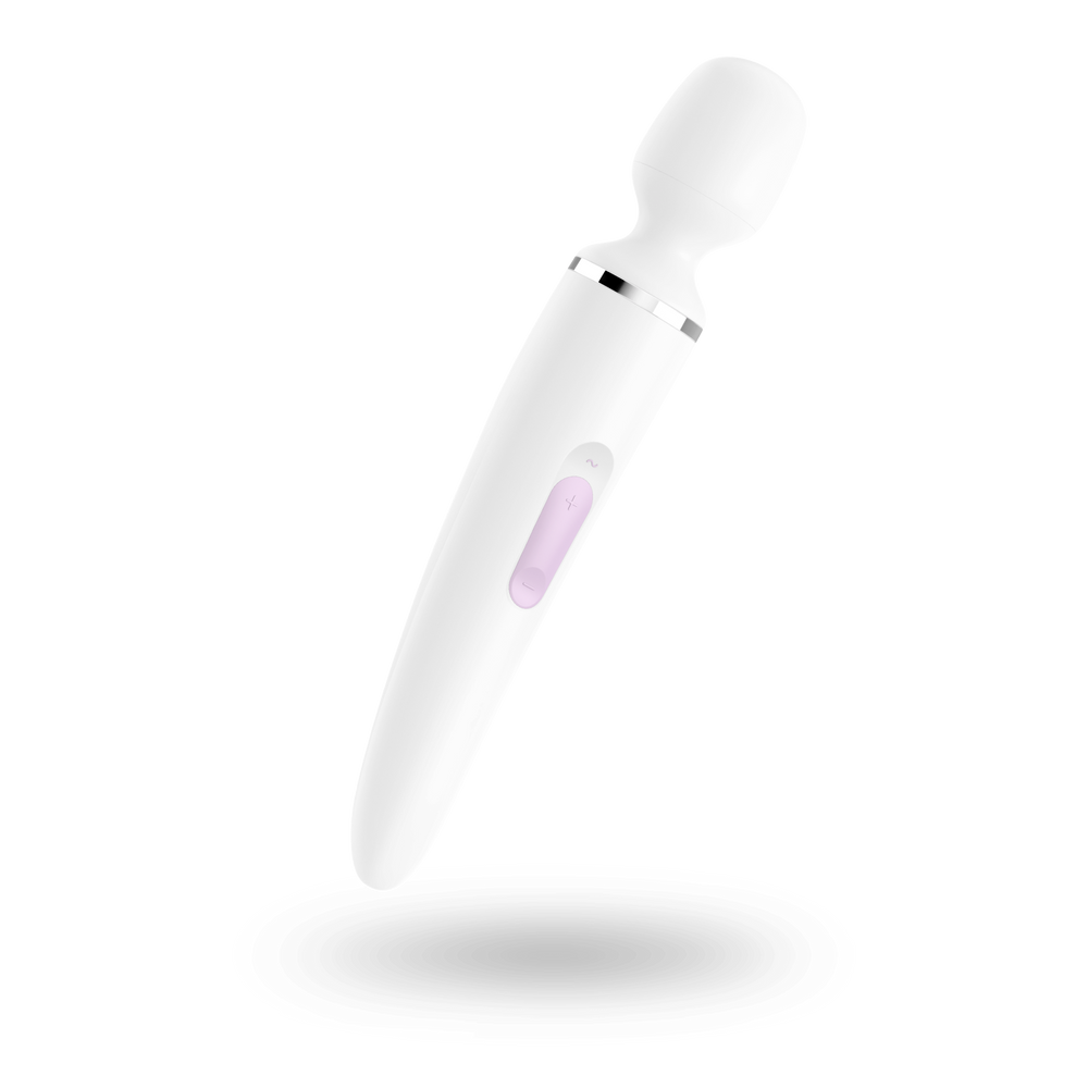 Вібромасажер Satisfyer Wand-er Woman (White/Chrome), водонепроникний, потужний