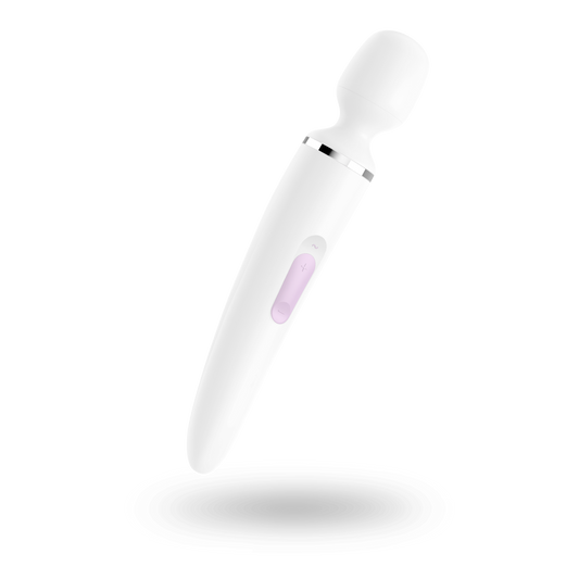 Вібромасажер Satisfyer Wand-er Woman (White/Chrome), водонепроникний, потужний