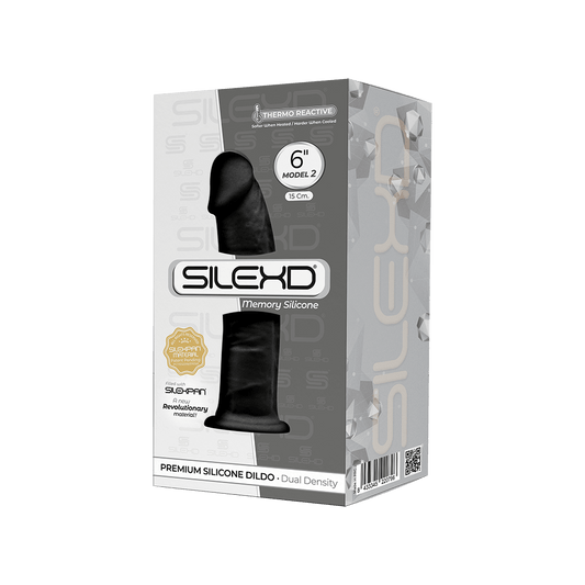 Фалоімітатор SilexD Robby Black (MODEL 2 size 6in), двошаровий, силікон + Silexpan, діаметр 3,5см