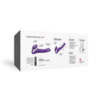 Безремінний страпон з вібрацією Strap-On-Me Vibrating Violet XL, діам. 4,7см, пульт ДК, регульований