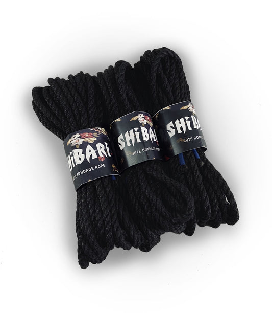 Джутова мотузка для Шибарі Feral Feelings Shibari Rope, 8 м чорна