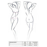 Ажурний боді Passion AZALIA BODY XXL/XXXL, black