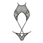 Ажурний боді Passion AZALIA BODY XXL/XXXL, black