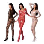 Бодістокінг з великою сіткою Passion BS077 red