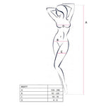 Бодістокінг з крупною сіткою Passion BS077 white