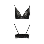 Еластичний топ з мереживом Passion PS001 TOP M, black