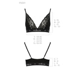 Еластичний топ з мереживом Passion PS001 TOP M, black