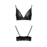 Еластичний топ з мереживом Passion PS001 TOP S, black