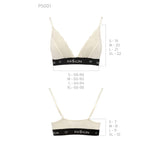 Еластичний топ з мереживом Passion PS001 TOP XL, ecru