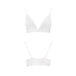 Еластичний топ з мереживом Passion PS001 TOP M, white