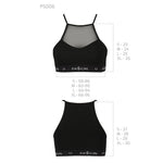 Спортивний топ з прозорою вставкою Passion PS006 TOP L, black