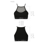 Спортивний топ з прозорою вставкою Passion PS006 TOP S, black