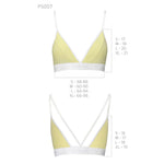 Спортивний топ з подвійними бретелями Passion PS007 TOP L, yellow
