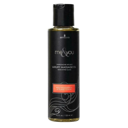 Масажна олія Sensuva Me&You Wild Passion Fruit & Island Guava з феромонами