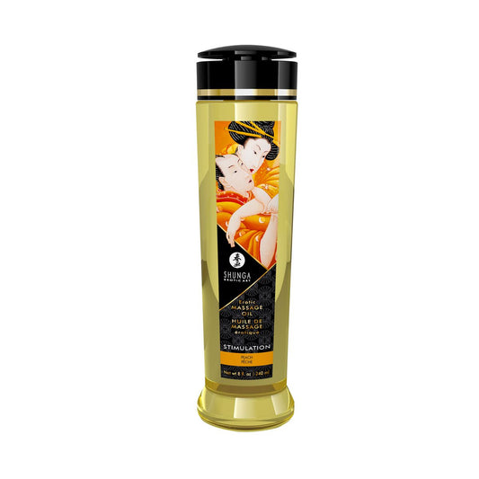 Масажна олія Shunga Stimulation – Peach натуральна зволожувальна