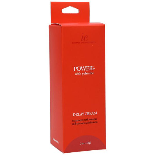 Потужний крем-пролонгатор Doc Johnson Power+with Yohimbe Delay Cream, екстракт Йохимбе, 56 г, коробка